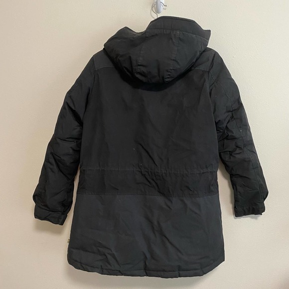 Fjallraven Women's Sarek Parka Coat Down Black Size L but fits like M - Picture 10 of 10